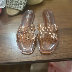 Chinese Laundry Cream Floral Sandals